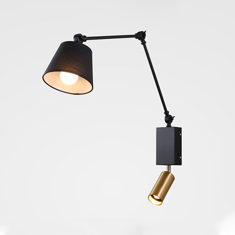 Style moderne mural léger tissu grad lampe applicable réglable pour chambre à coucher