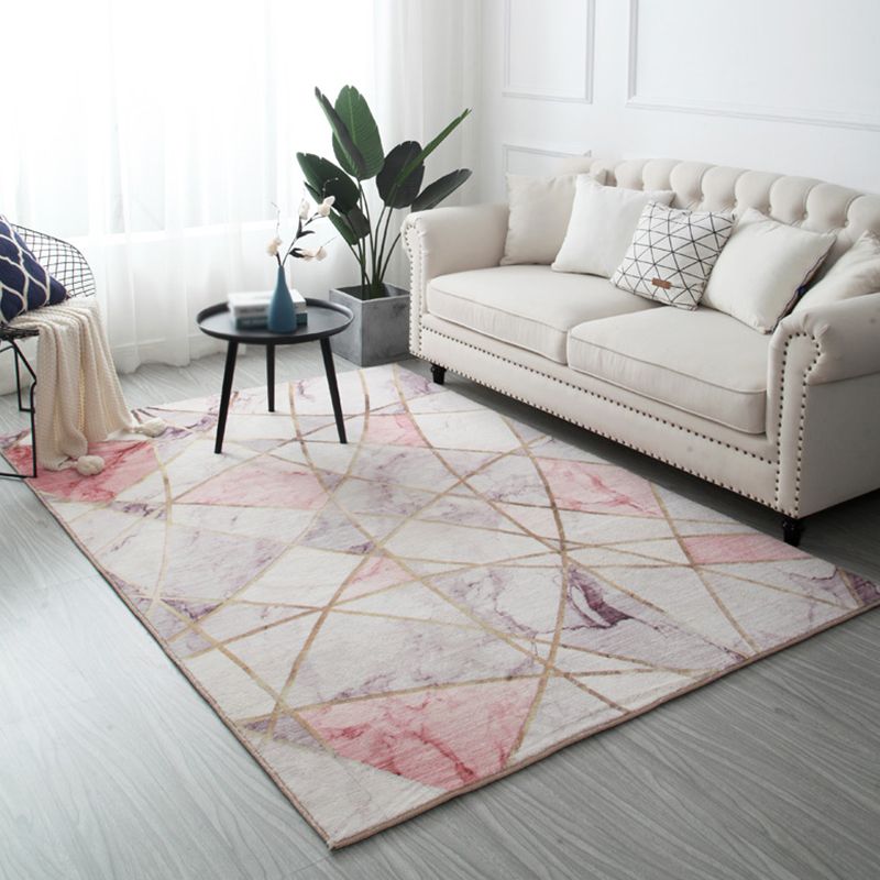 Casual Marble Print Rug Contemporary Simplicity Area Rug Polypropylene Washable Rug for Living Room