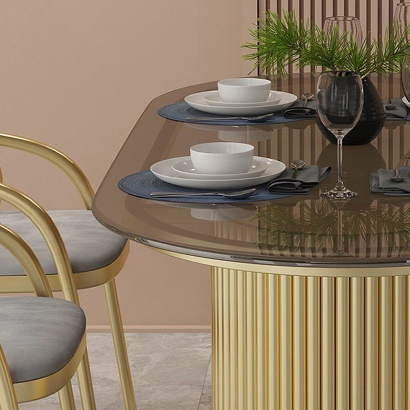Traditional Luxury Dining Table Oval Double Pedestal Table for Home