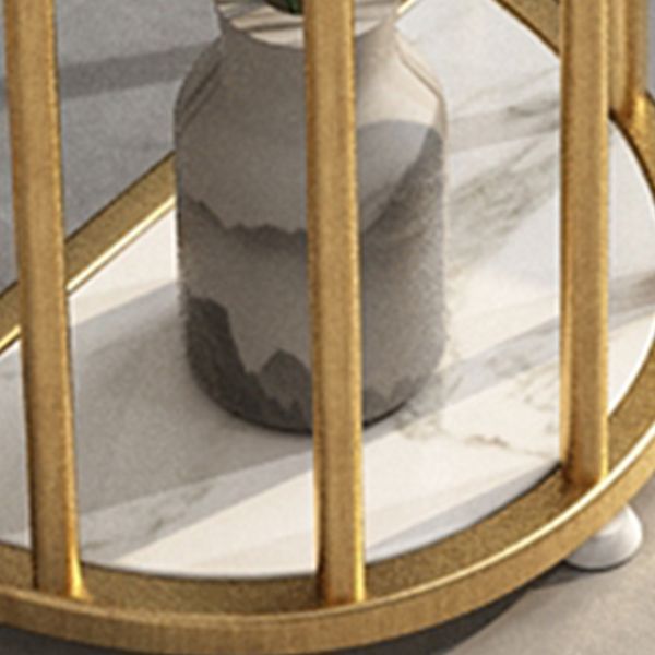 Glam Style Oval Bar Table 1/3 Pieces Stone Counter Table for Indoor