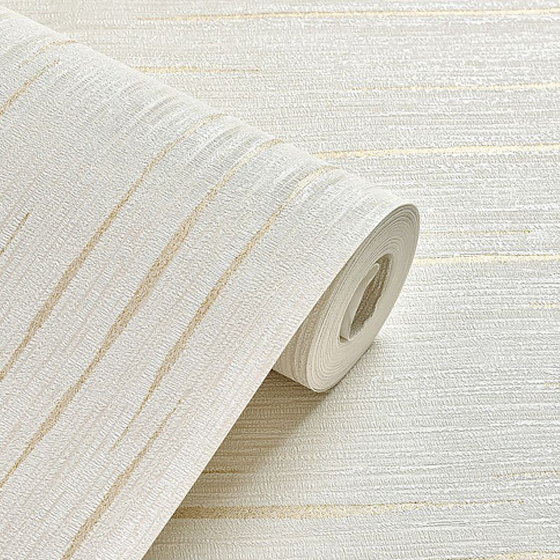 Non-Woven Temporary Wallpaper Simplicity Stripes Wall Covering in Light Color, Self Stick