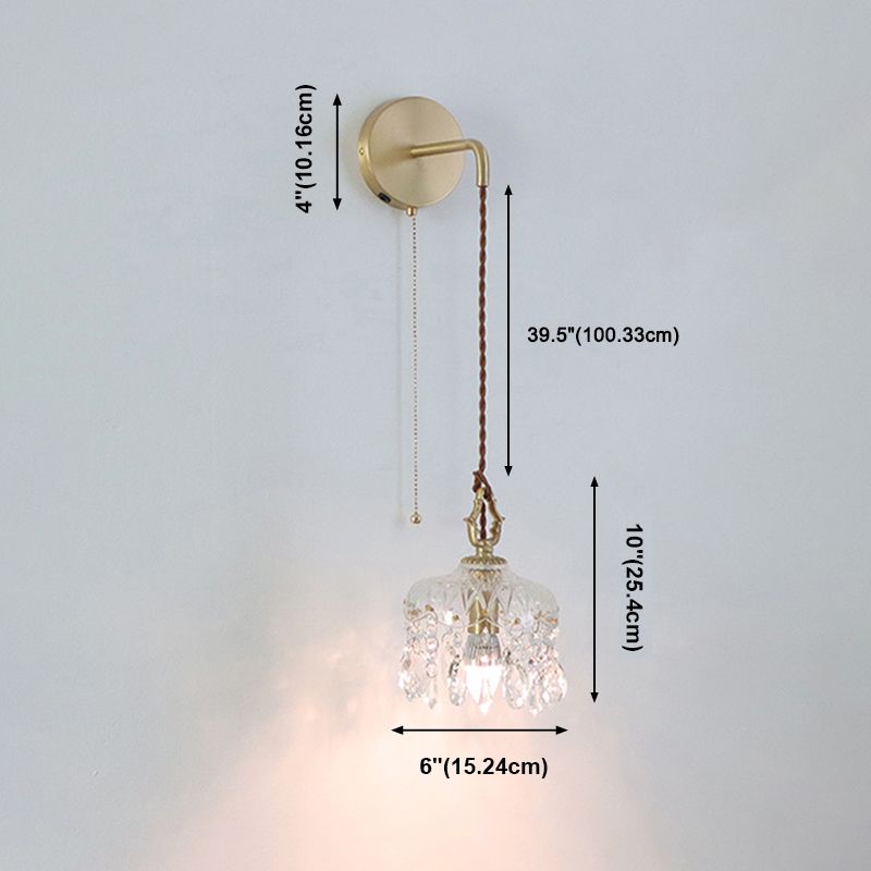 Modern Style Geometric Wall Mounted Lamps Glass 1 Light Wall Sconces