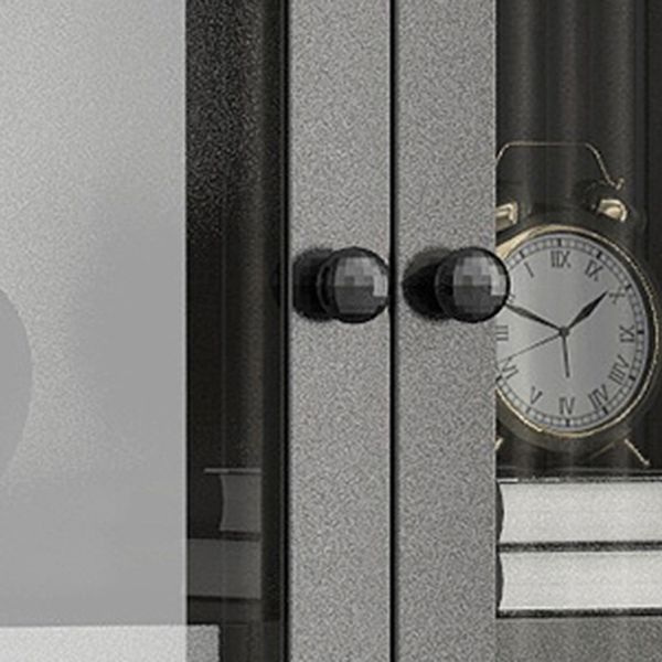 Scandinavian Style Bookshelf Closed Back Bookcase for Study Room with Door