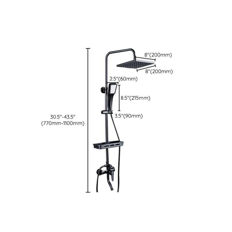 Black Shower Set Full Constant Temperature Copper Bathroom Lift Bath Booster Shower Head