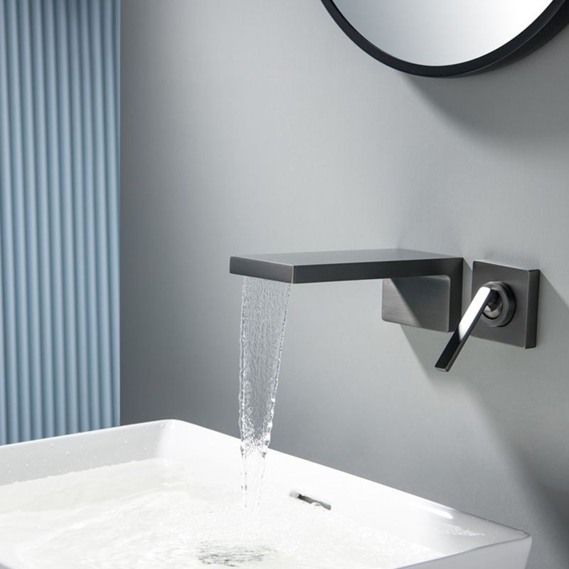 Modern Tub Faucet Trim Copper Wall Mounted Waterfall Tub Filler