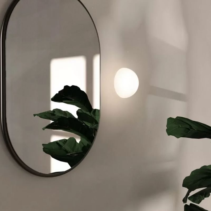 Glass Wall Mounted Sconce White Shade Wall Lights for Bedroom