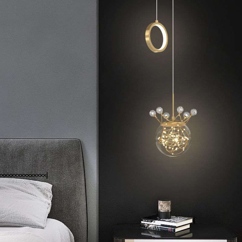 Sphärische Anhängerleuchten zeitgenössischer Metallhängeanhänger Lichter