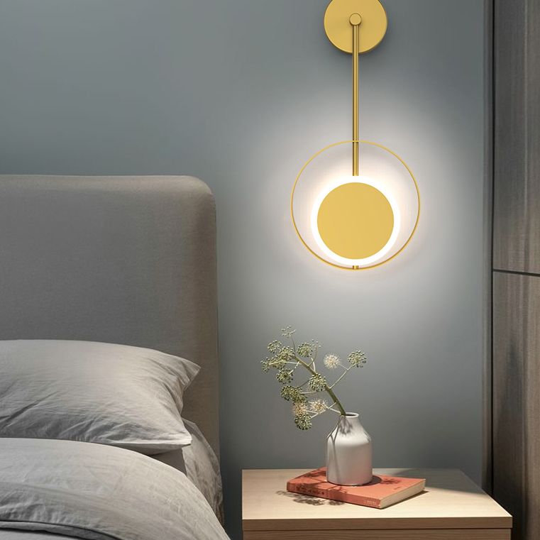 Verstellbares Licht 1 leichte kreisförmige Wandleuchter nordischer Luxusstil Metallleuchten