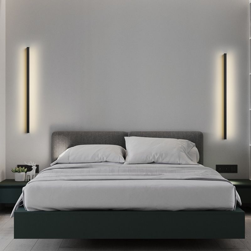 Metallic Linear Wall Light Fixture Modern Style Wall Light Sconce for Living Room