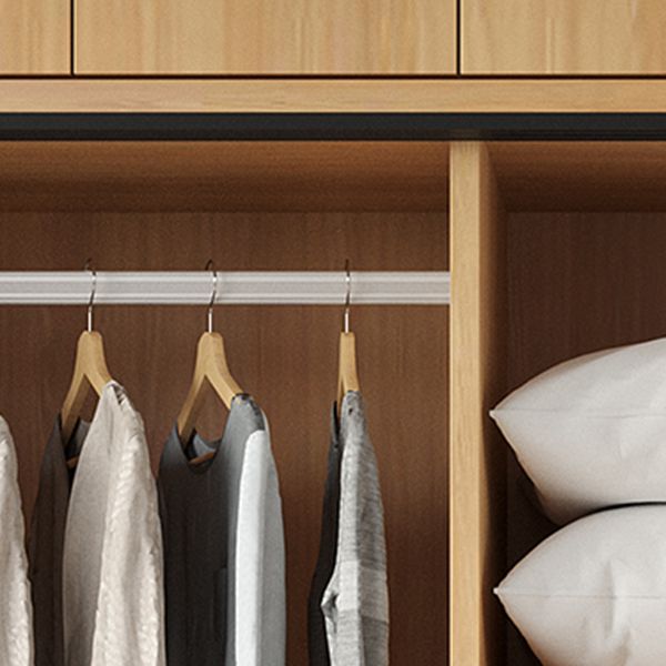 Modern Pine Solid Wood Wardrobe Freestanding Wardrobe with Soft Close Doors