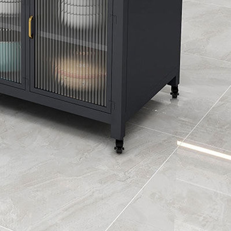 Faux Marble Contemporary Kitchen Island Cart for Dining Room