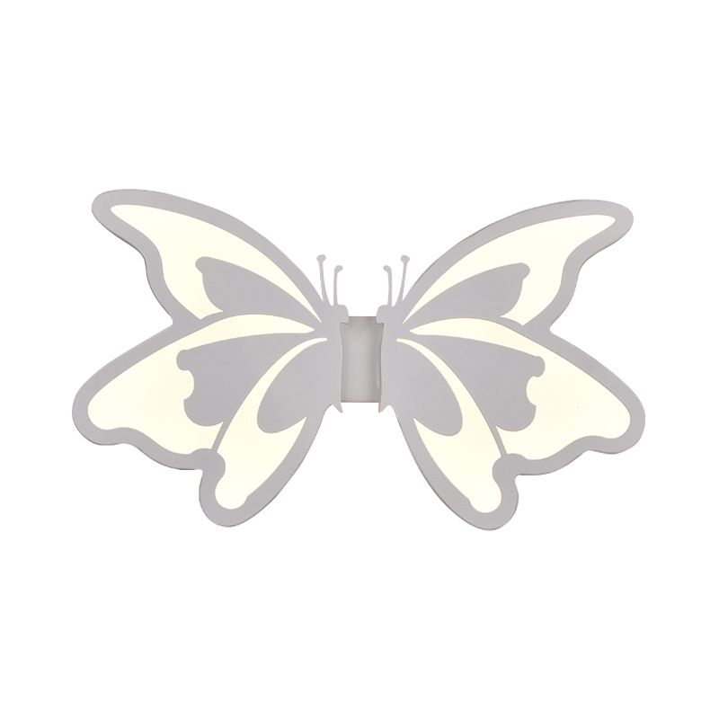 Flat Cartoon Shape Wall Light  Modern Stylish Acrylic LED Wall Lamp in White for Stair