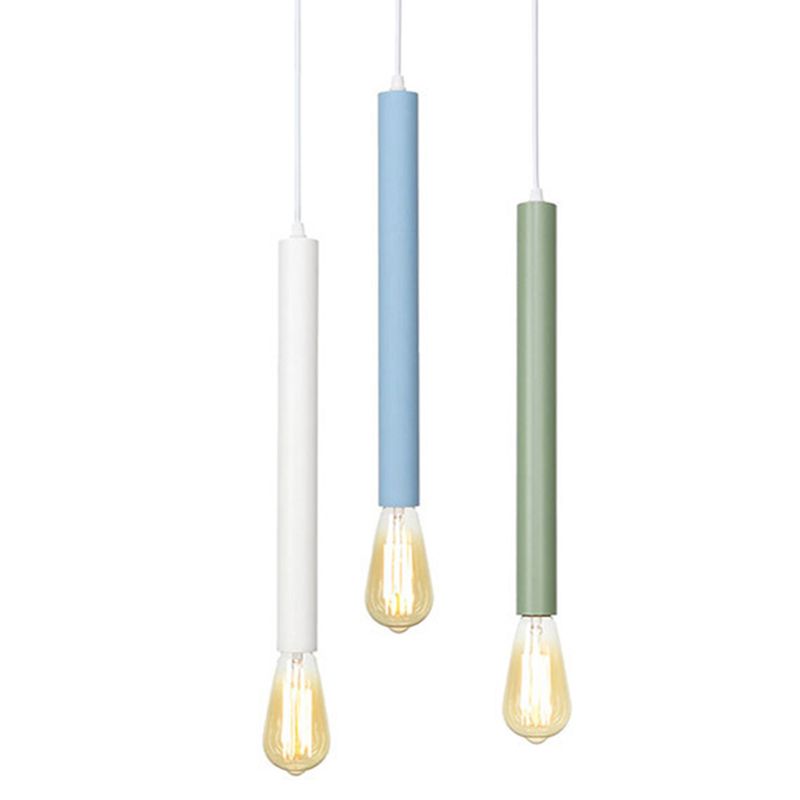 Lámpara de mini lámpara colgante de 15 "altura Simplicidad de tiras largas de 1 luces de 1 luces de iluminación