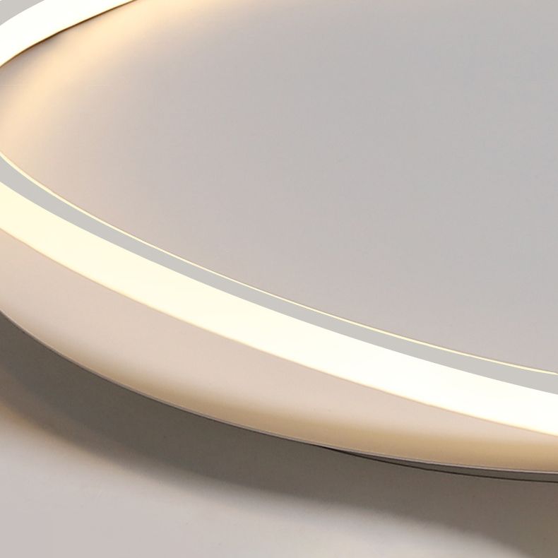 Plafonnier géométrique en aluminium encastré en acrylique blanc LED pour chambre à coucher moderne et minimaliste