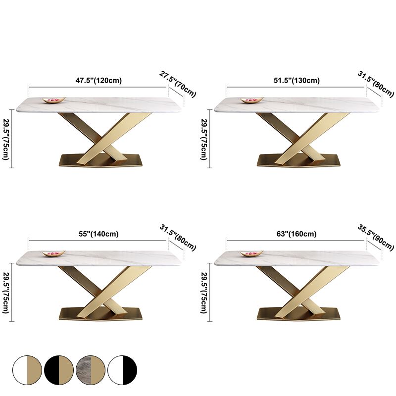 Minimalistische gesinterde stenen top standaard eettafel rechthoekige eettafel voor keuken