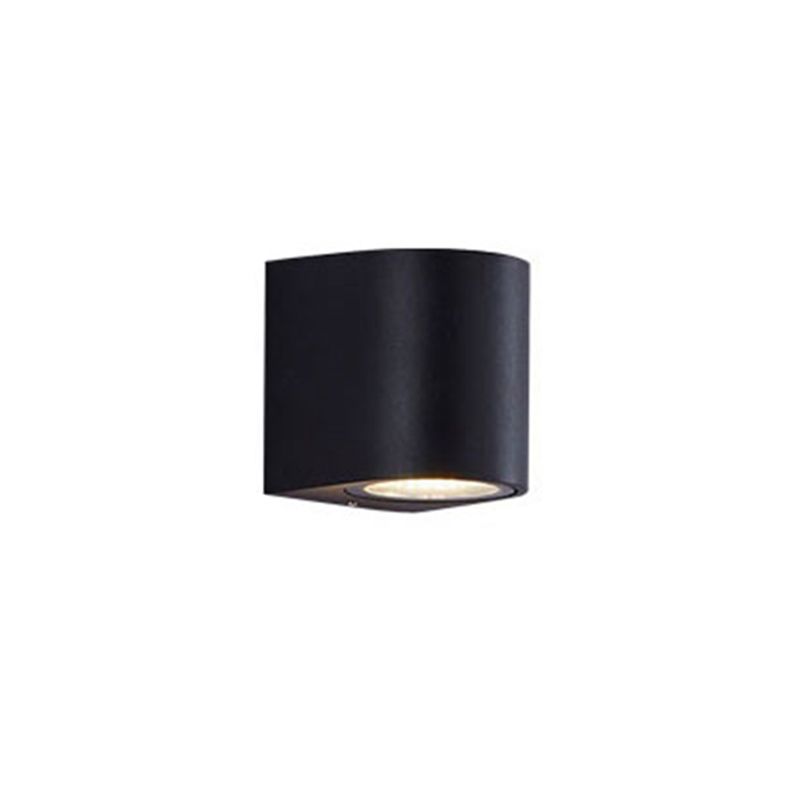 Geometric Shade Wall Lighting Modern Style Metal 1 Light Sconce Light in Black