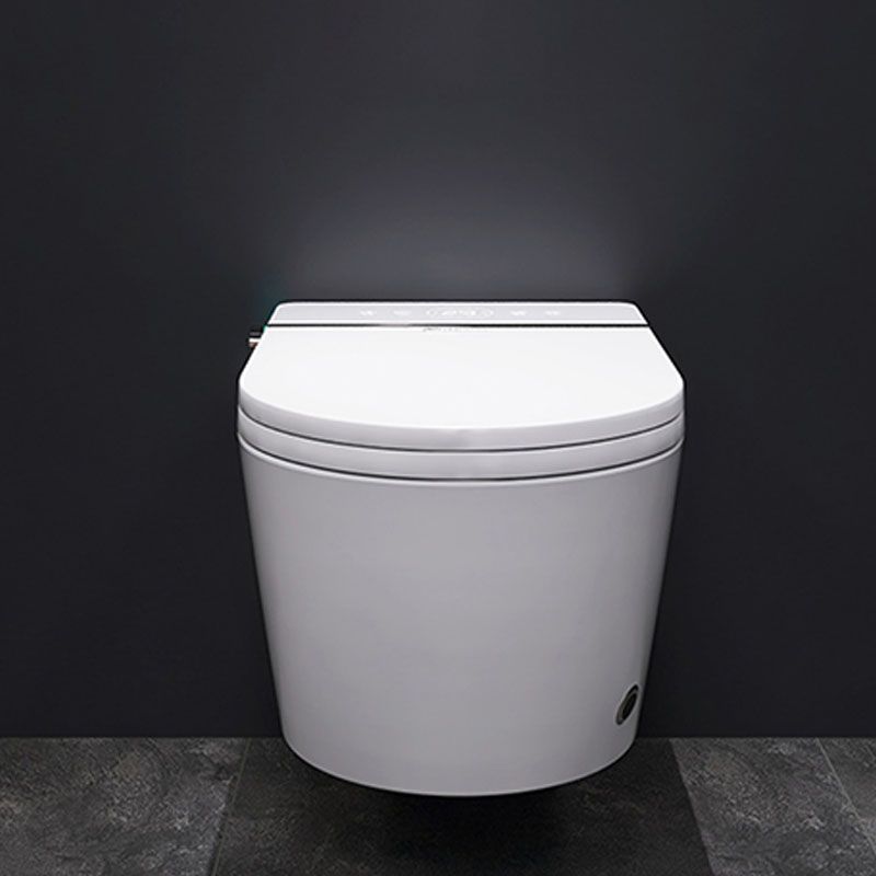 White Wall Mounted Bidet with Unlimited Warm Water and Heated Seat