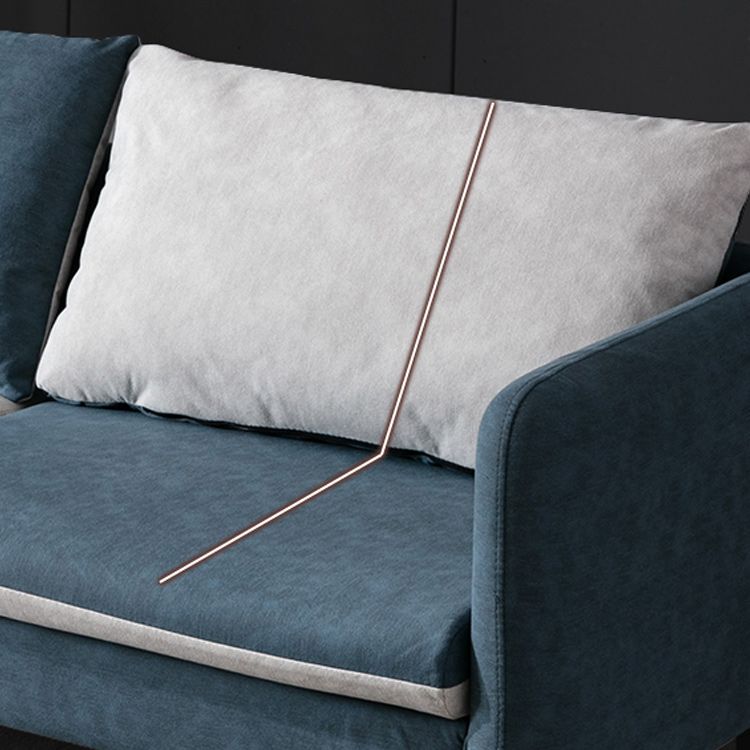 Contemporary 3- Seater 29.5 " H Faux Leather Square Arm Sofa