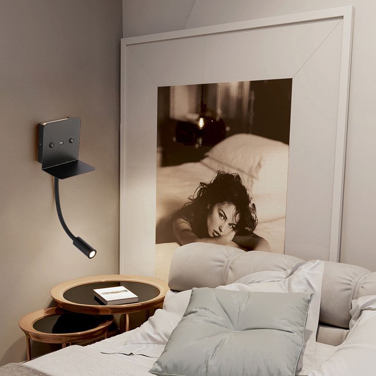 Adjustable Spotlight Design Bedside LED Reading Lamp Modern Simplicity Style Wall Mount Lamp for Bedroom