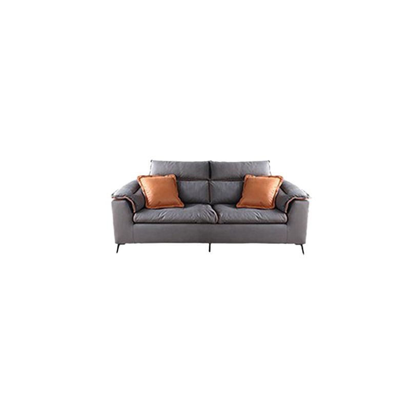 Modern Tufted Sofa & Chaise Stain Resistant Sectional .41.33 Inch in Dark Grey