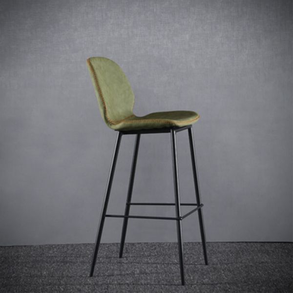 Living Room Industrial Counter Chair Footrest Bucket PU Leather Bar-stools