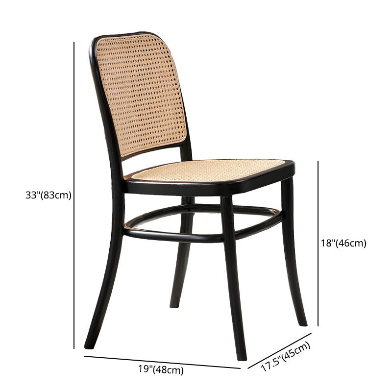 Modern Style Solid Wood Dining Room Kitchen Chair Open Back Side Chairs
