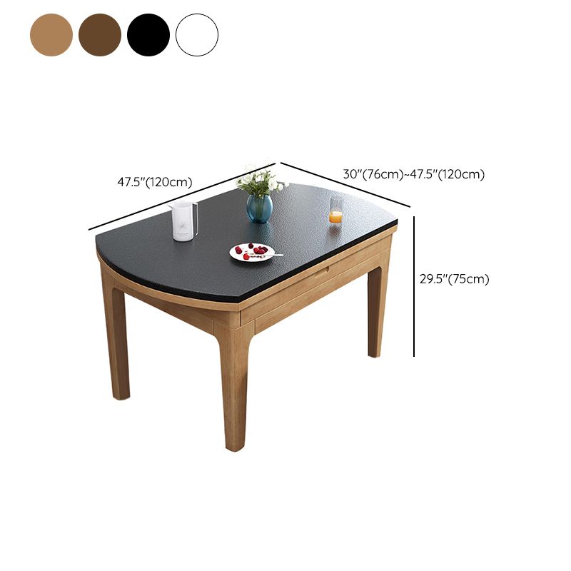 4-foot Dining Site Table Stone Drop-Leaf Dinette Table for Home