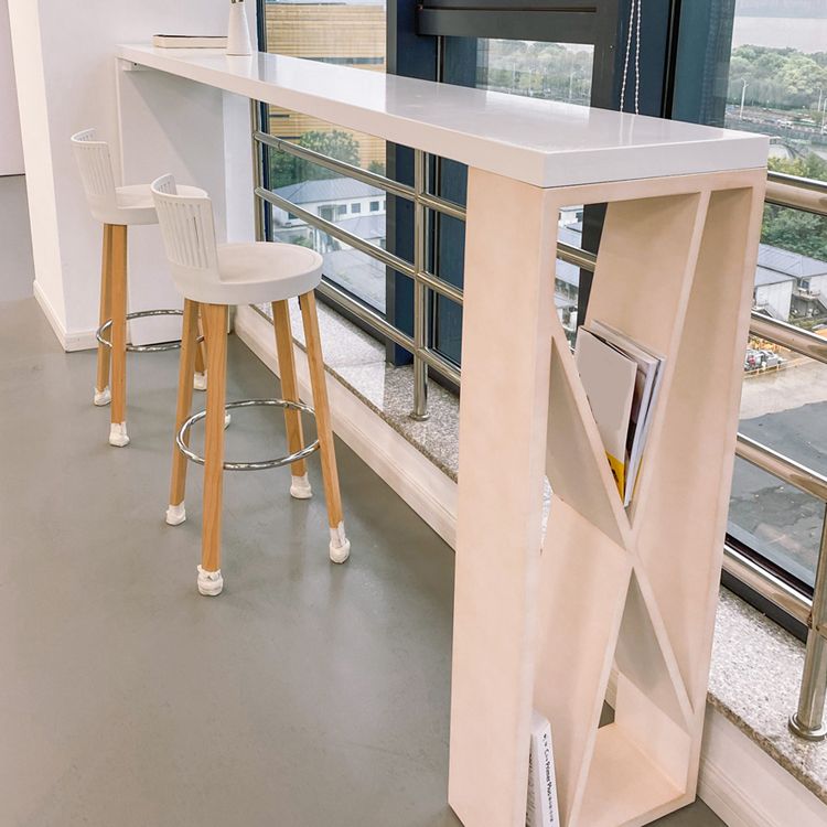 White Table and Stool Set 1/2/3 Pieces Modern Bar Table and Stools