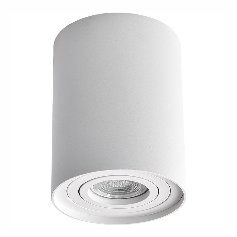 1 / 2 Light Aluminum Flush Mount Light White / Black Cylinder Ceiling Flush Mount