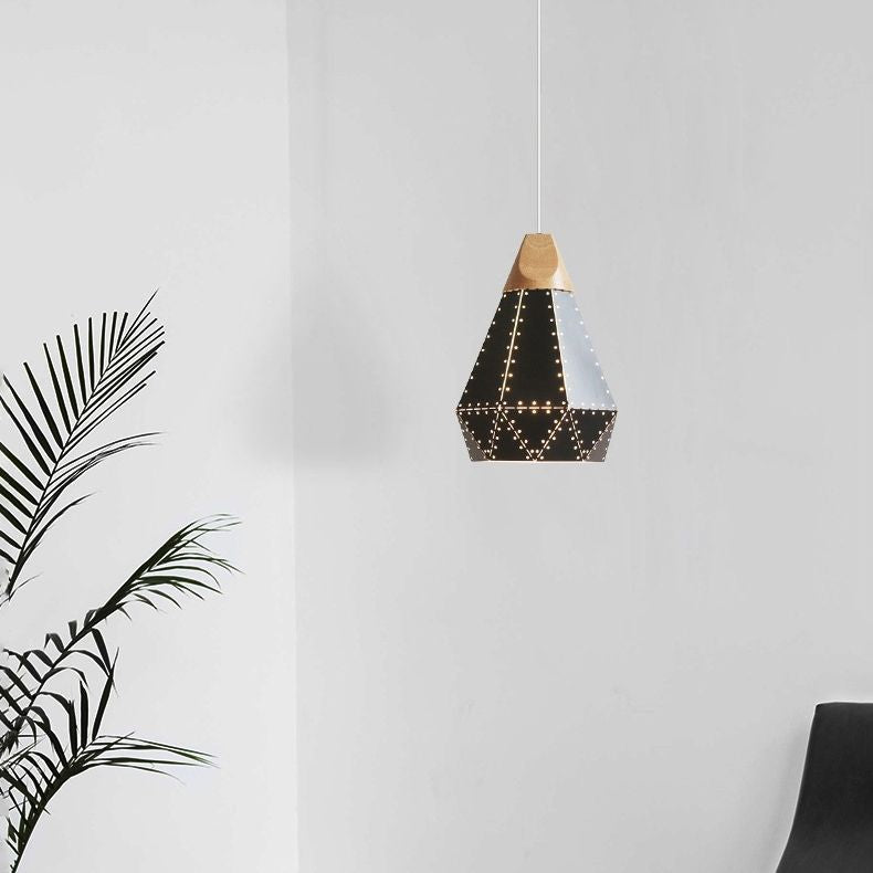 Metal Hanging Light Nordic Style Macron Color Pendant Light Geometric Hanging Light for Kitchen
