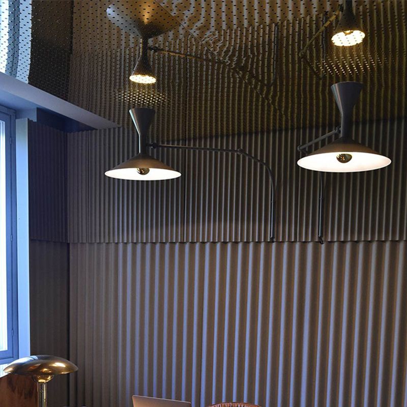 Modernism White/Black/Grey Wall Mounted Sconce Metal 1 Light Wall Light Sconce