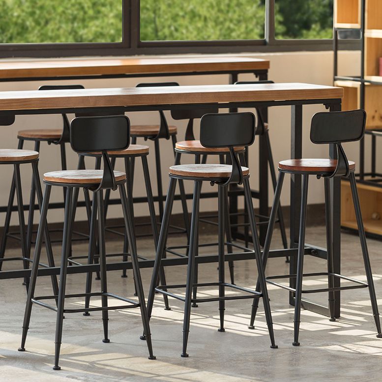 Contemporary Rectangle Bar Set 1/4/7 Pieces Solid Wood Pub Dining Set for Dining Room