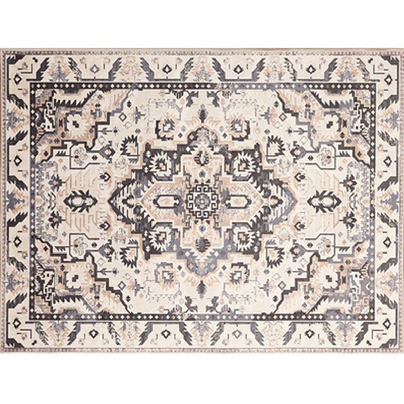 Casual Shabby Chic Rug Multicolored Geometric Print Carpet Anti-Slip Backing Stain-Resistant Rug for Room