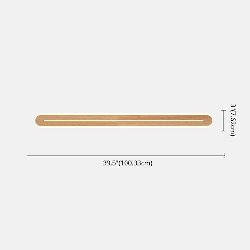 Luci da parete di vanità lineari Vintage Modern Simplicity Speccone parete in legno per bagno