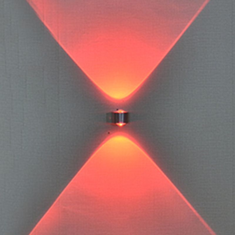 Metall Geometrische Wandleuchten Moderne Stil 2 Leuchten Wandmontierte Lampen in Silber