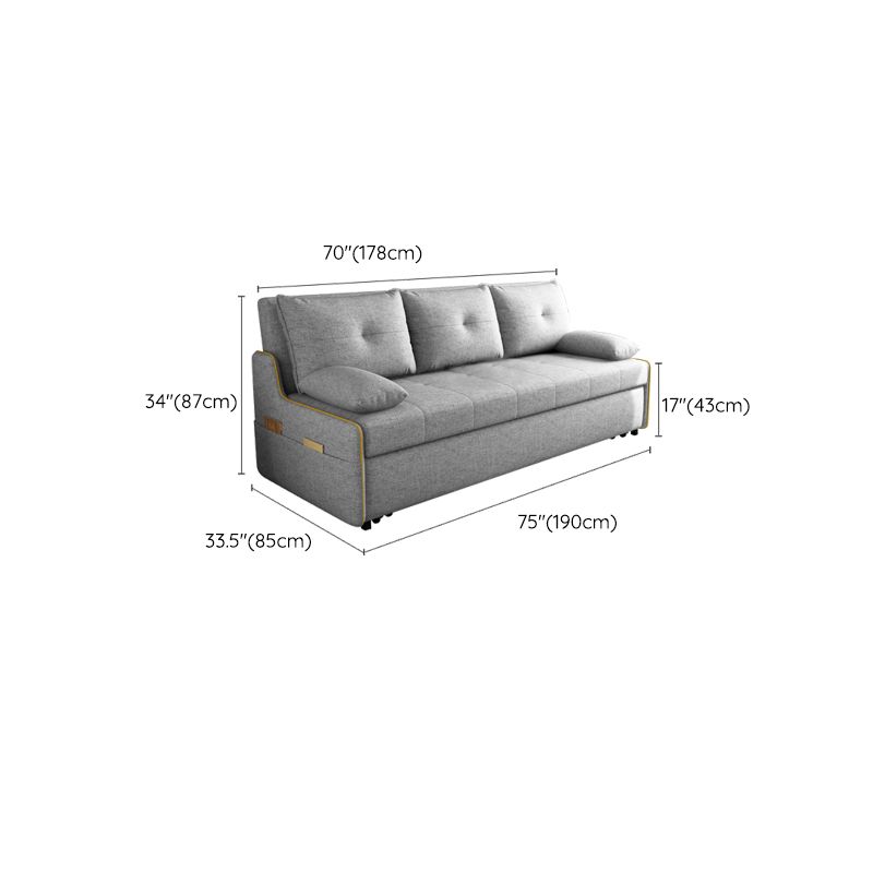 Glam Futon Sleeper Sofa Bed Pillow Top Arms Futon Frame with Storage