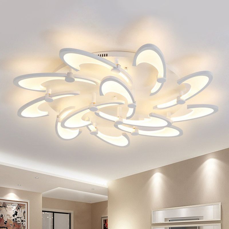 Windmühle AcryllED Semi Flush Lighting Moderne Stil mit weißer Decke montiertes Leuchten