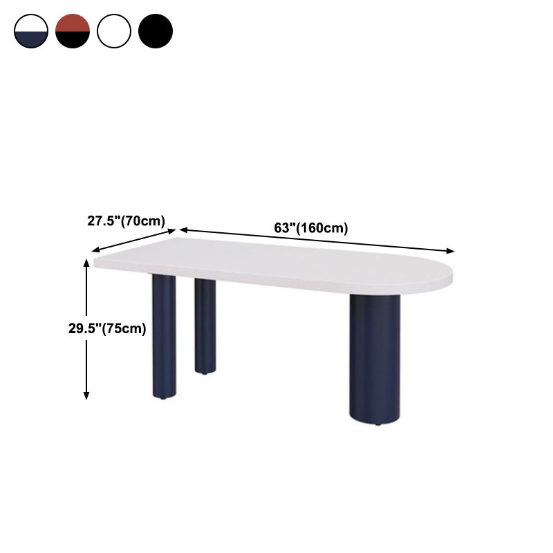 Wood Top Dining Table with 3 Legs Modern Simple Table for Restaurant