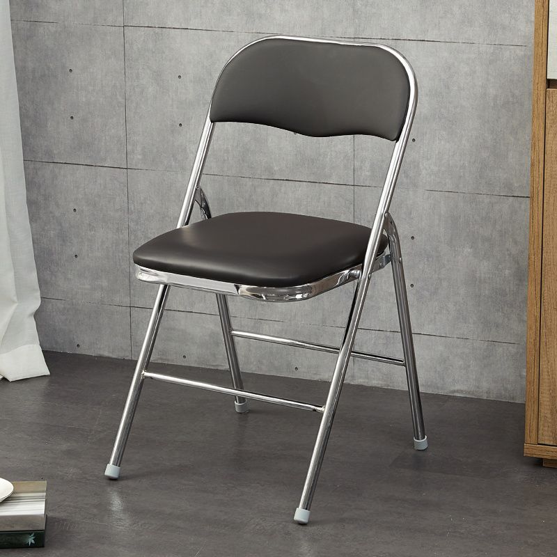 Chaise d'intérieur et d'extérieur moderne, chaise d'appoint de salle à manger à dossier ouvert sans accoudoirs en métal