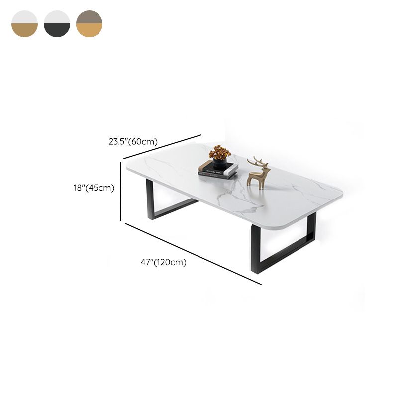 Slate Rectangular Coffee Table Trestle Coffee Cocktail Table