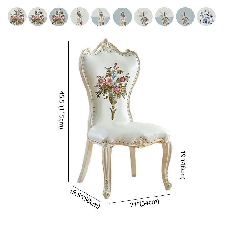 Chaises latérales de style victorien chaise latéral sans bras pour usage à domicile