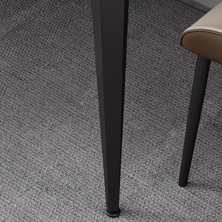 Industrial Sintered Stone Dining Table Metal Dining Table for Dining Room