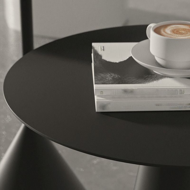 Mid-century Modern Style Round Metal Table with Pedestal Base Coffee Table