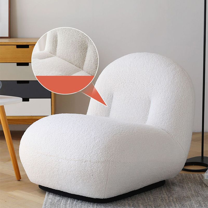 Modern 1-seater Wool Sofa 25.59" H Armless Sofa for Living Room