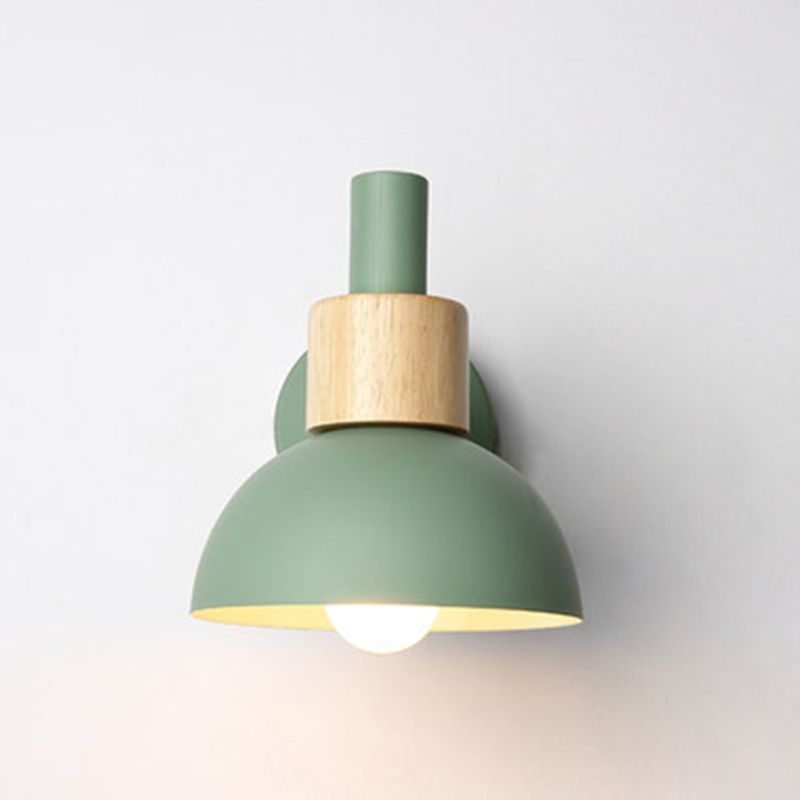 Lámpara de montaje de pared de decoración de macarrones 1 cabezal de estilo nórdico de estilo de estilo para el corredor de cabecera