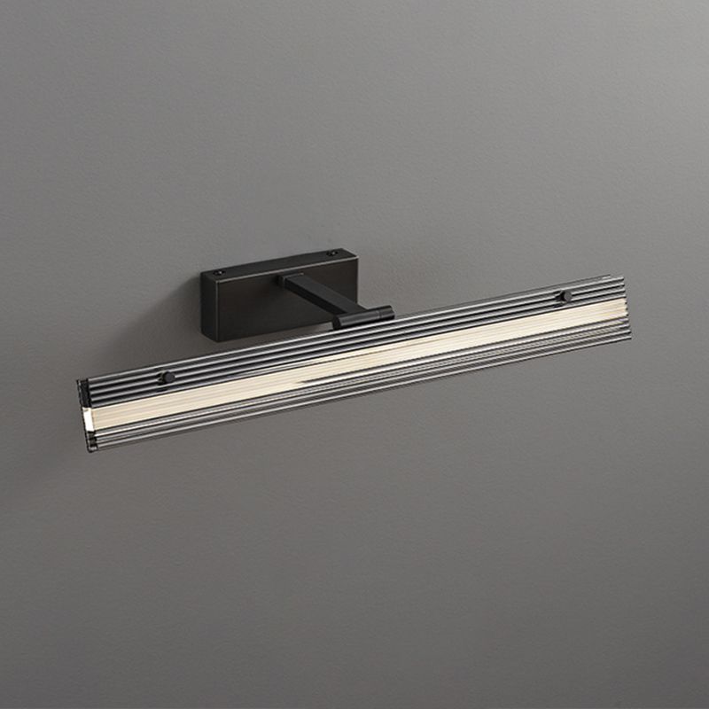 Modern Unique Shape Wall Mounted Light Glass Wall Sconce in Black Finish