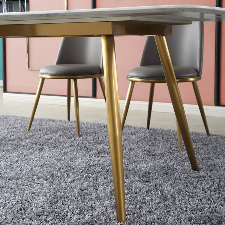 Designer Style Sintered Stone Top Dining Set Rectangle 1/4/5/7 Pieces Dinette Table Set