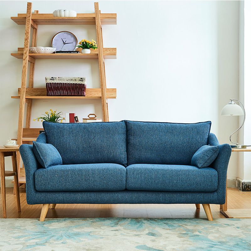 Lose Rückenhöhle Armsofa Nordic 30,7 "H -Leinen -Slipbeschichtungssofa