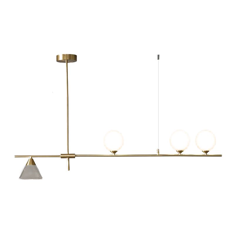 Glass Globe Island Pendant Lighting Modern Multiple-Light Island Light Fixtures