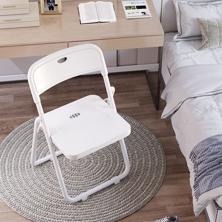 Chaises de salle à manger contemporaines en métal, chaise latérale de salle à manger à dossier ouvert pliante à la maison